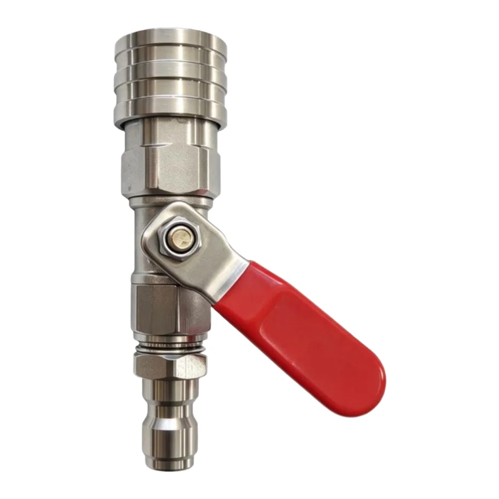 Brass Shut Off Valve 1/4 Inch Full Flow Control For High Pressure Cleaner And Outdoor Watering Systems Garden Hose Fittings,