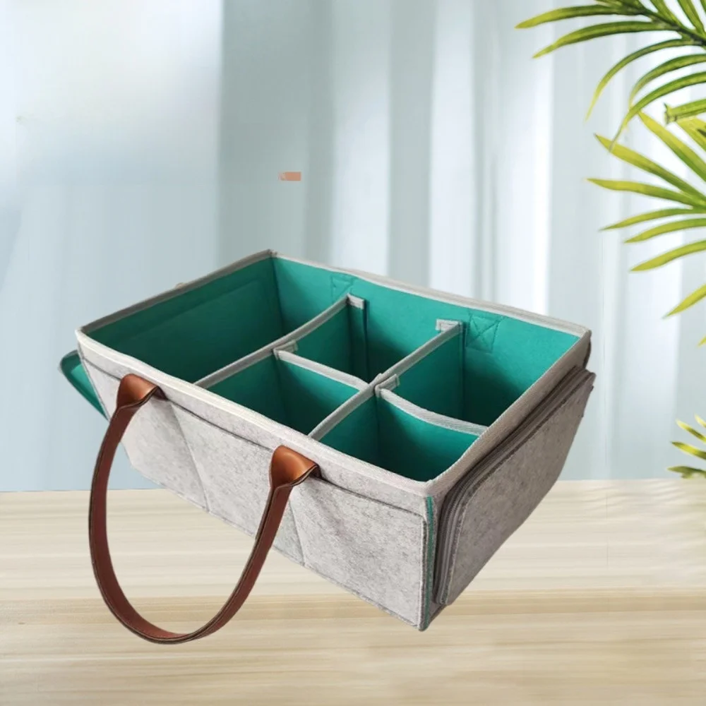 حقيبة تخزين حفاضات الطفل الجديدة سعة كبيرة جيب كبير منظم الحضانة حامل تخزين محمول للأم #4