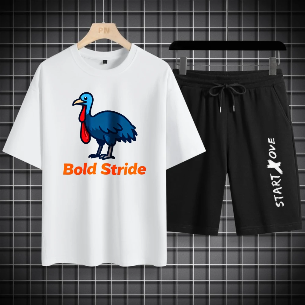 

Мужские футболки, комплекты модных тренировочных костюмов, мужской летний наряд, дышащие шорты с короткими рукавами, мужская одежда из полиэстера