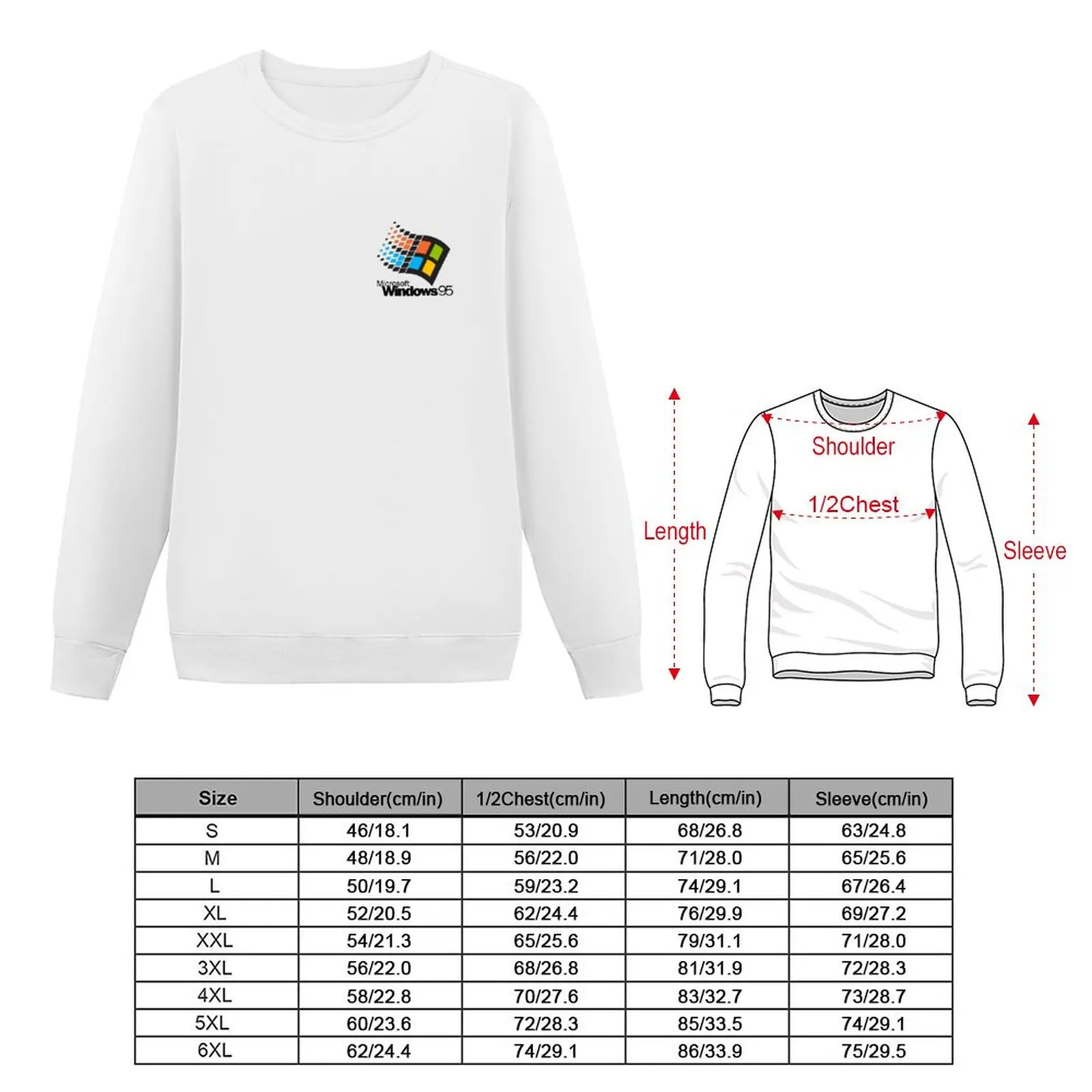 Windows 95 - Small Logo Sweatshirt men's winter sweater new in hoodies & sweatshirts