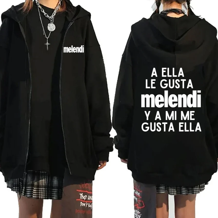

Singer Melendi World Tour 2025 Double Sided printed Hoodies Unisex vintage punk streetwear Men women Casual Long sleeve pullover