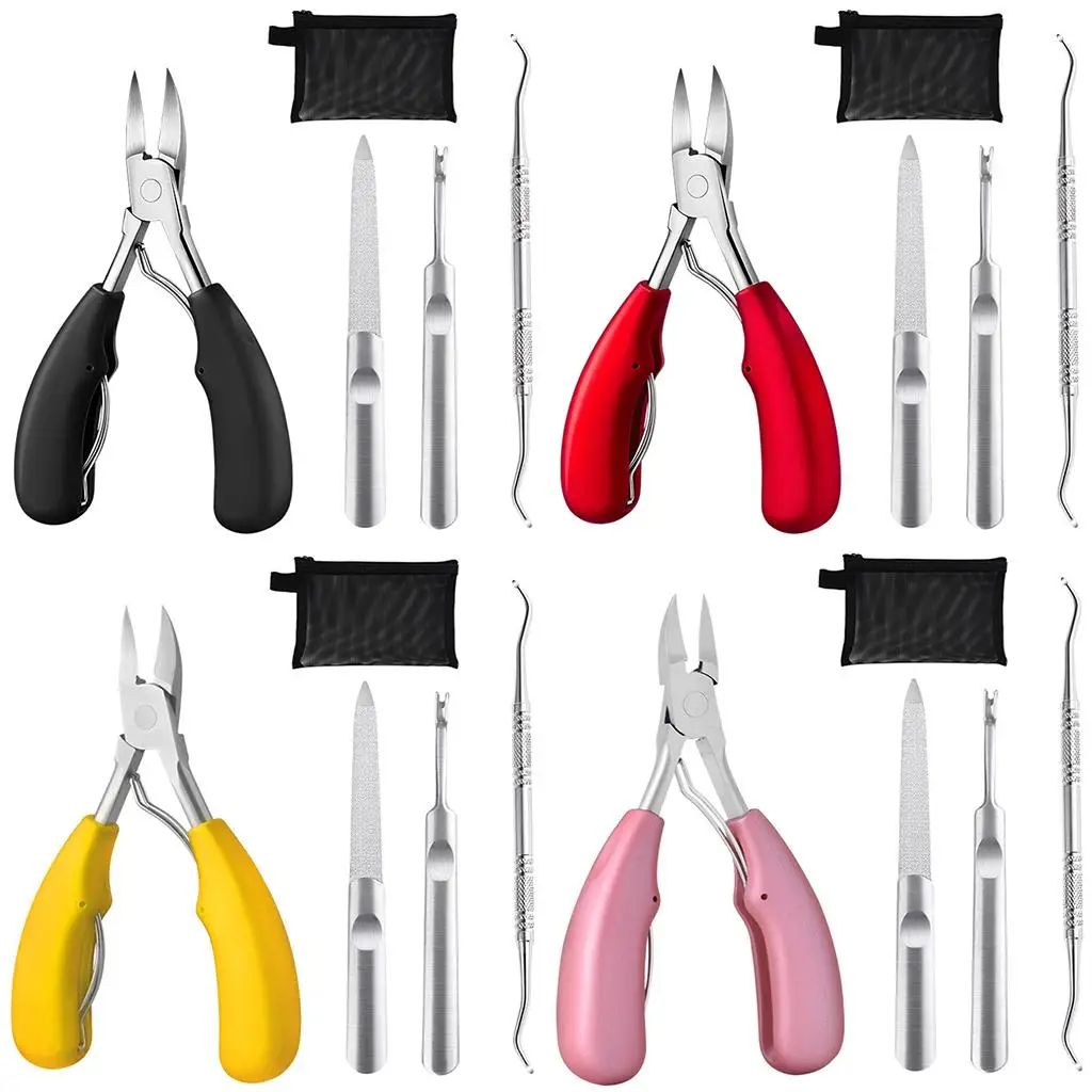 Nail s Set, Stainless Steel, W/ Dead Skin Fork, Toenail Nipper Toenails