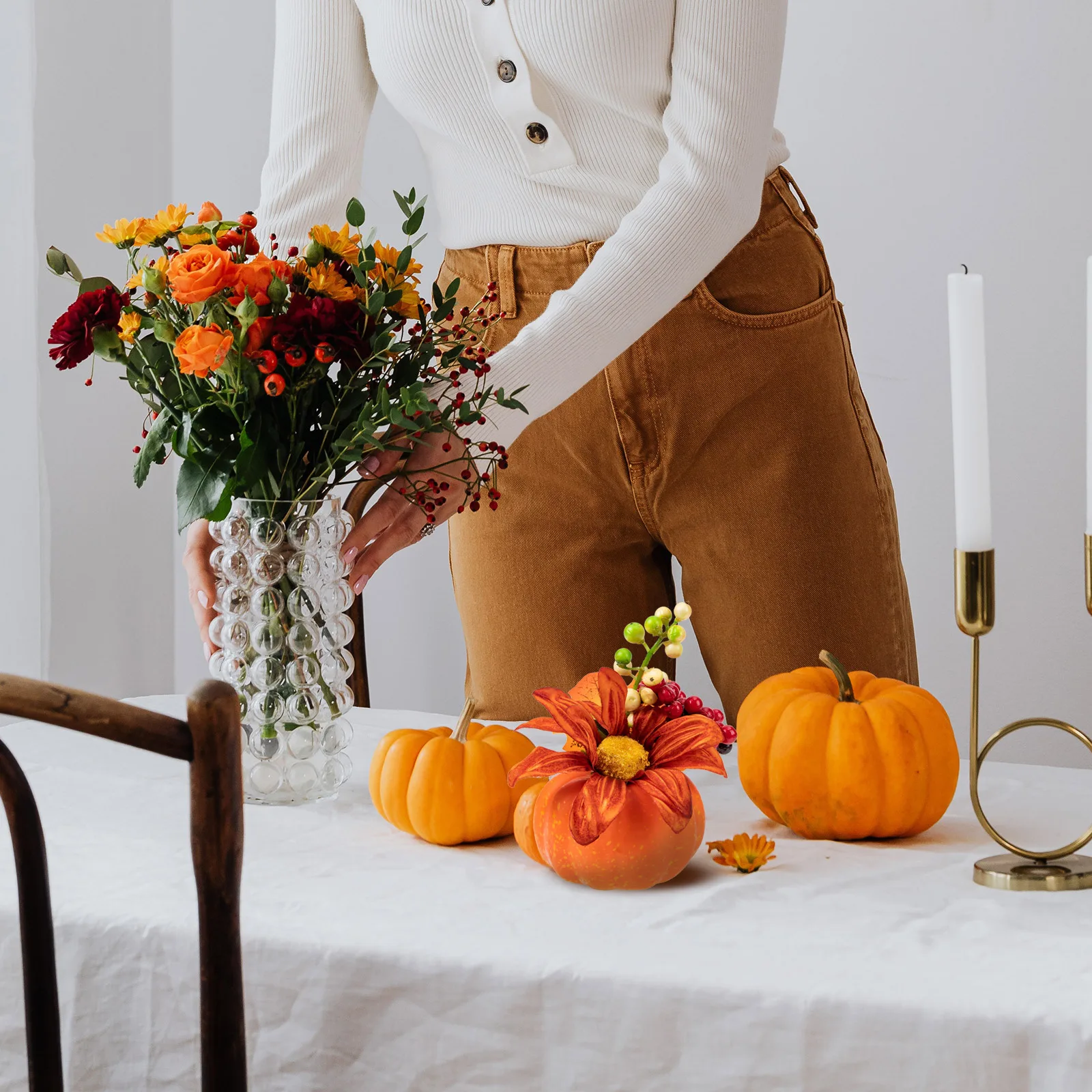 

Halloween Layout Decor Pumpkin Adornment Premium Material Good Texture Unique Shape Party Decoration Simulation Pumpkin