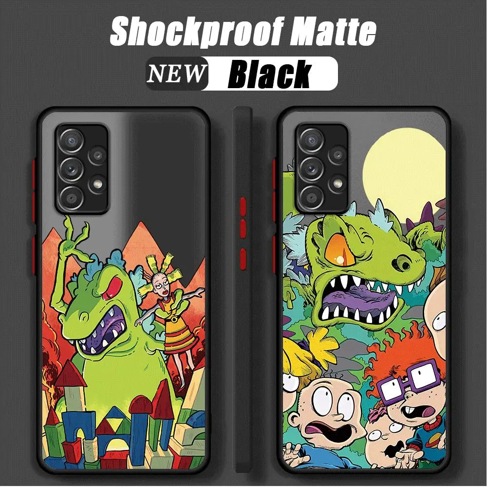 R-Rugrats Cartoon Reptar Phone Case for Samsung Galaxy A14 A21s A22 A23 A24 A32 A33 A34 A50 A51 A53 A54 A70 A72 A73 5G Cover