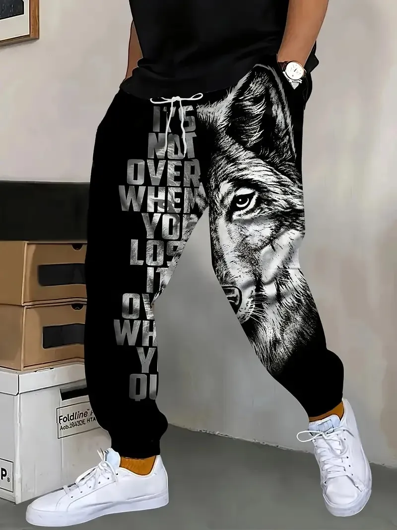 

Новые мужские брюки на весну и осень 2024, уличная повседневная модная спортивная и дышащая 3D-печать.