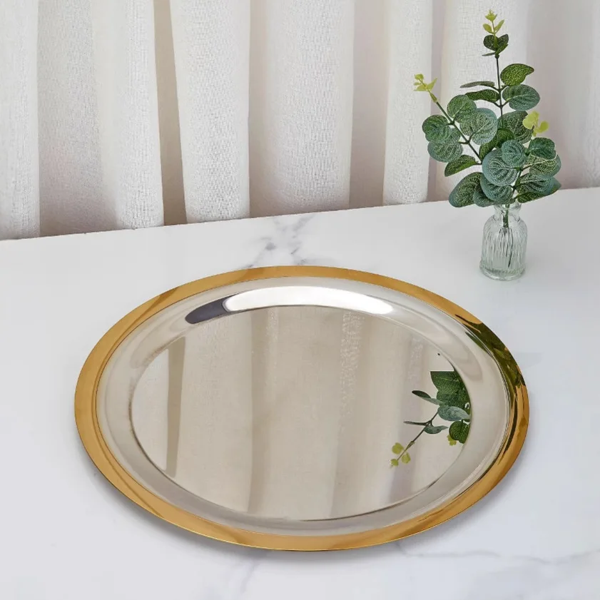

Phnom Penh 304 stainless steel fruit tray living room coffee table simple light luxury wedding snack tray dried fruit tray