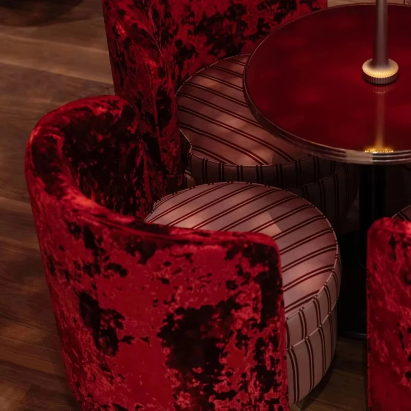 

Luxury Strip Club Nightclub Bar Lounge Furniture Set Restaurant Booth Red Velvet VIP Club Sofa