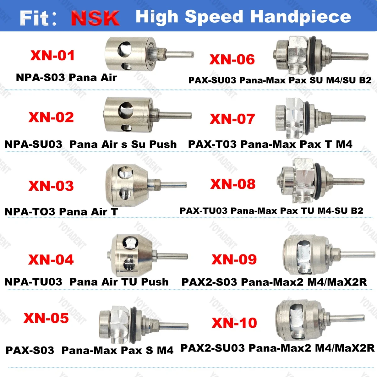 

For NSK High Speed Handpiece Dental Turbine Cartridge Dental Handpiece Air Rotor Dentistry Accessories