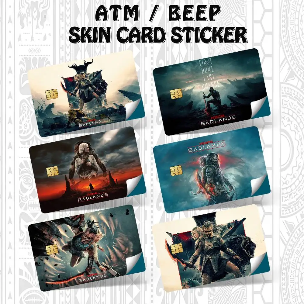 Movie P-Predator Badlands q Credit Card Debit Card Waterproof Sticker Bank Bus Card Protective Film Sticker