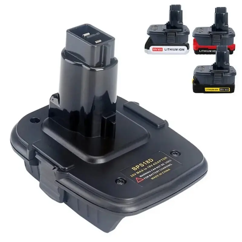 [B24B!】 For Black Decker Porter Cable 18V Lithium Battery Converter BPS18D Adapter For 18V NI-CD/NI-MH