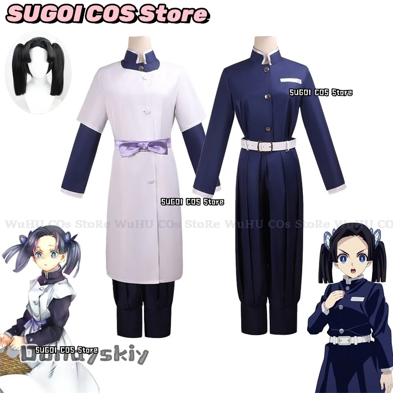 Kostum Cosplay Anime Slayer Kanzaki Aoi Wig Cosplay Aoi Kanzaki Kisatsutai Demon Wanita {SUGOI COS}Permainan Peran Pesta Halloween