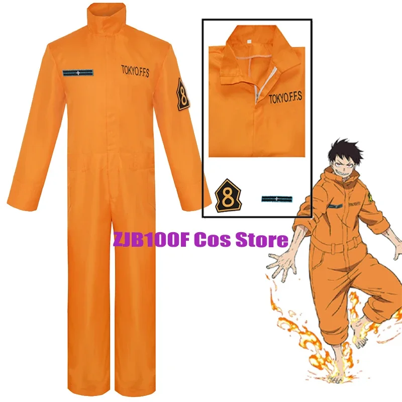 Shinra Kusakabe Cosplay Anime Enn Enn No Shouboutai Fire Force Costume Uniform Maki Oze Cosplay Kotatsu Tamaki Fire Service Set