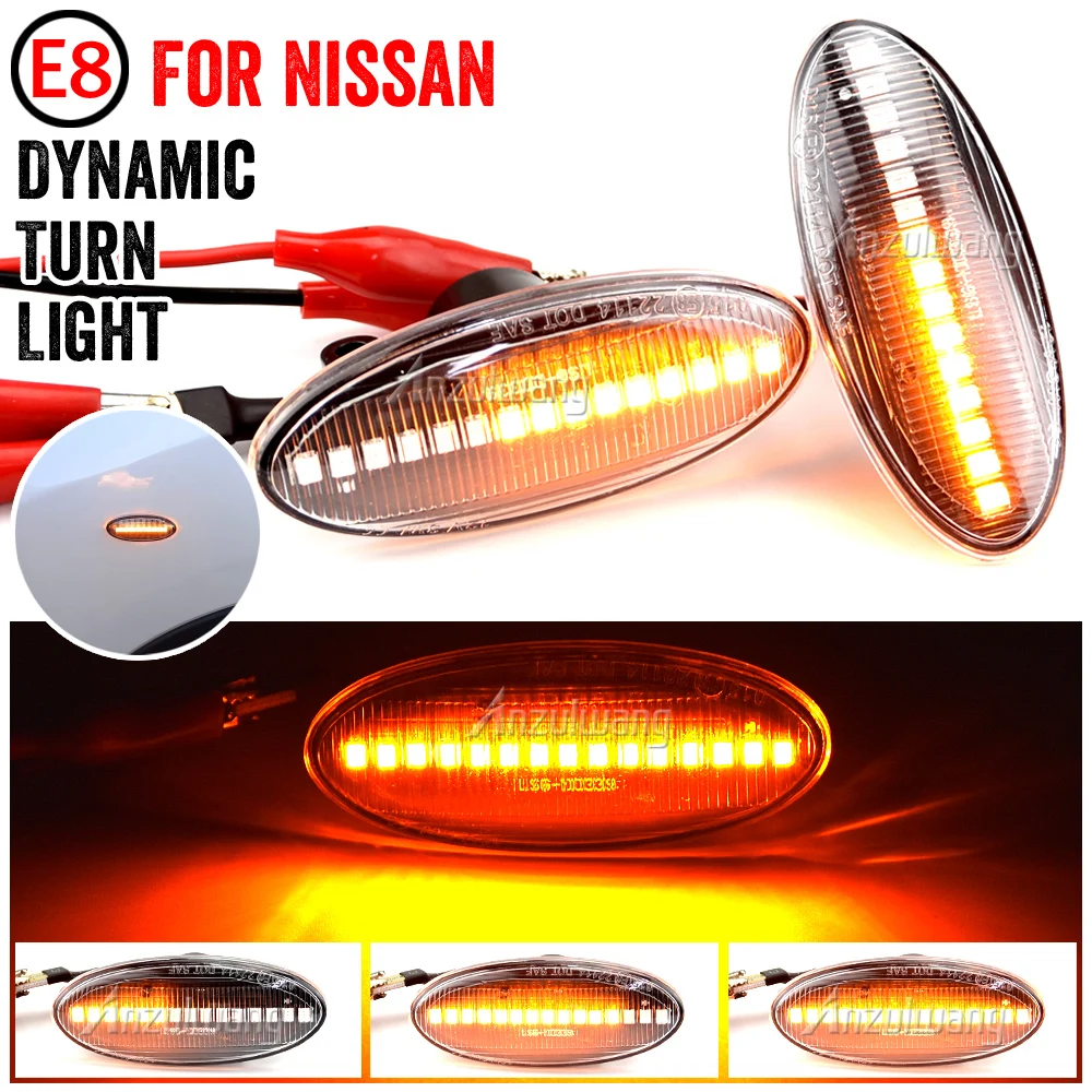 Luz LED dinámica para intermitente lateral del guardabarros, marcador de giro para Nissan NV200 NV400 NP300 Leaf Micra Cube Note Dualis March Tiida X-T