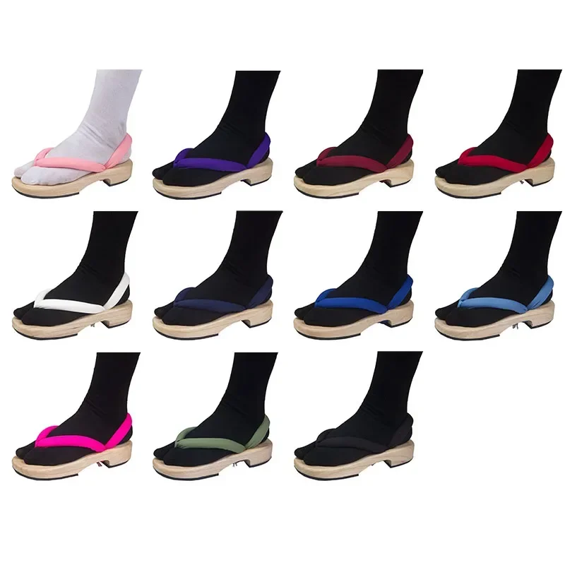 A 2025 1 Pair Anime Cosplay Shoes Tanjirou Nezuko Zenitsu Giyuu Shinobu Kyoujurou Muichirou Mitsuri Sandals Geta Clogs New xjr89