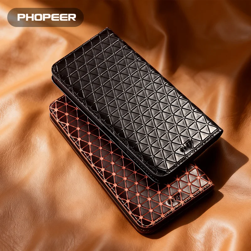 

Luxury leather flip phone case for Redmi Note 11 Pro 9S Pro Max 8 Pro 8T 7 Pro 6 5 Pro Flip Phone Case checkered pattern