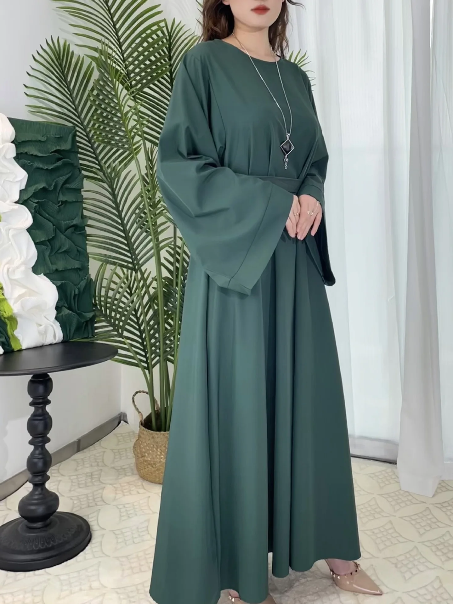 2025 ome nova chegada de alta qualidade médio oriente dubai turquia multi-cor plus size feminino básico vestido casual muçulmano