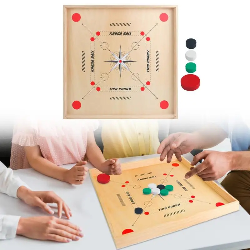 Carrom gioco di scacchi giochi di scacchi giocattoli interattivi Carrom scacchiera Set gioco tattico Puzzle in legno giochi da tavolo giochi da