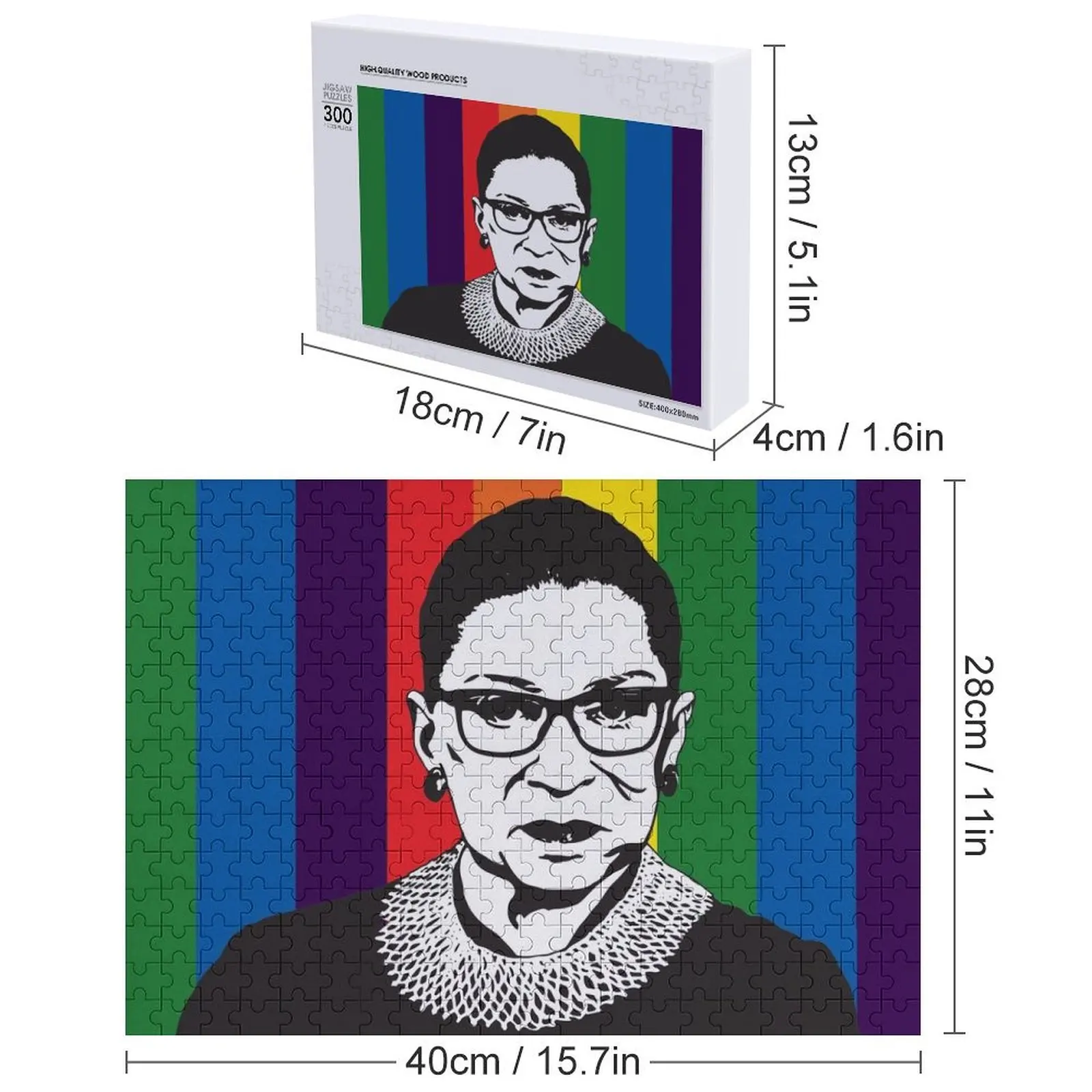 Rompecabezas de arcoíris RBG, regalo personalizable, rompecabezas de regalo con foto personalizada