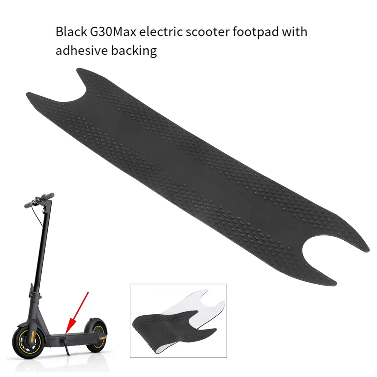 Almohadilla de goma para pie de patinete eléctrico G30Max, adhesivo de doble cara, antideslizante