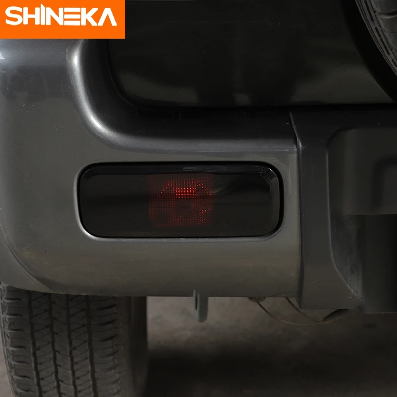 Lamp Hoods for Suzuki jimny 2007-2017 ABS Smoked Black Car Rear Bumper Tail Fog Light Lamp Decoration Cover Exterior Accessories