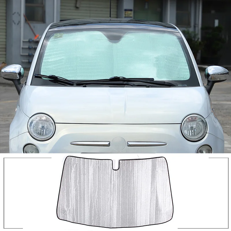 Car Sun Visor Windshield sunshade Auto Front Window Sun Shade Windshield Visor For Fiat 500 Accessories