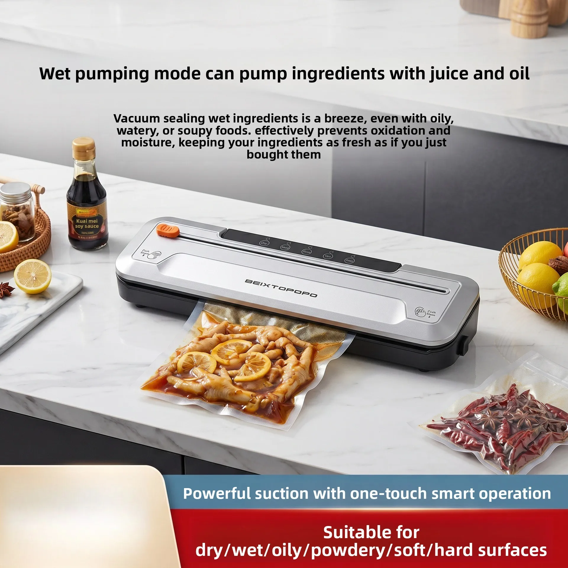 Automatic Sealing Household Vacuum Sealing Machine Food Packaging Machine Small Fresh-keeping Sealing