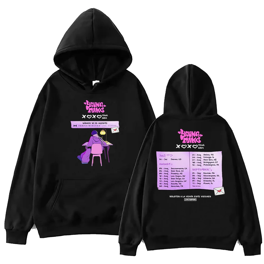 

Young Miko Xoxo Tour 2024 Hoodie Harajuku Hip Hop Pullover Tops Sweatshirt Fans Gift