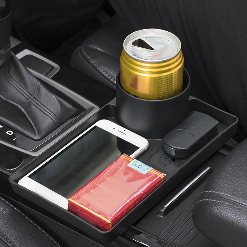 Car Cup Holder Tray Space-saving Beverage Holder for Car Interior Accessories Food Tray Expanded Table Car Travel Supplies