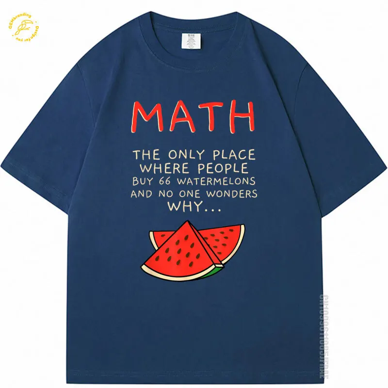 

Math And Watermelons Mathematics Calculation Numbers Cotton Tshirt Man Oversized T-Shirt Moda Hombre 빅사이즈 남성의류 명품 티셔츠