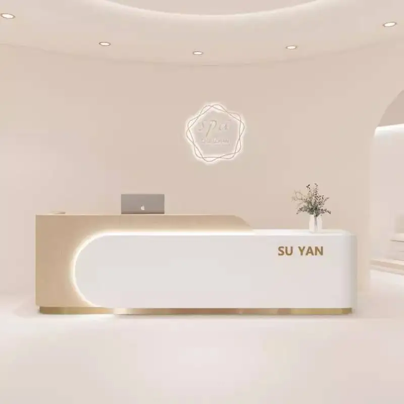 

Executive Dental Beauty Salon Reception Desk Light Luxury Clothing Store Training Institution Modern Mostrador Unique Furniture