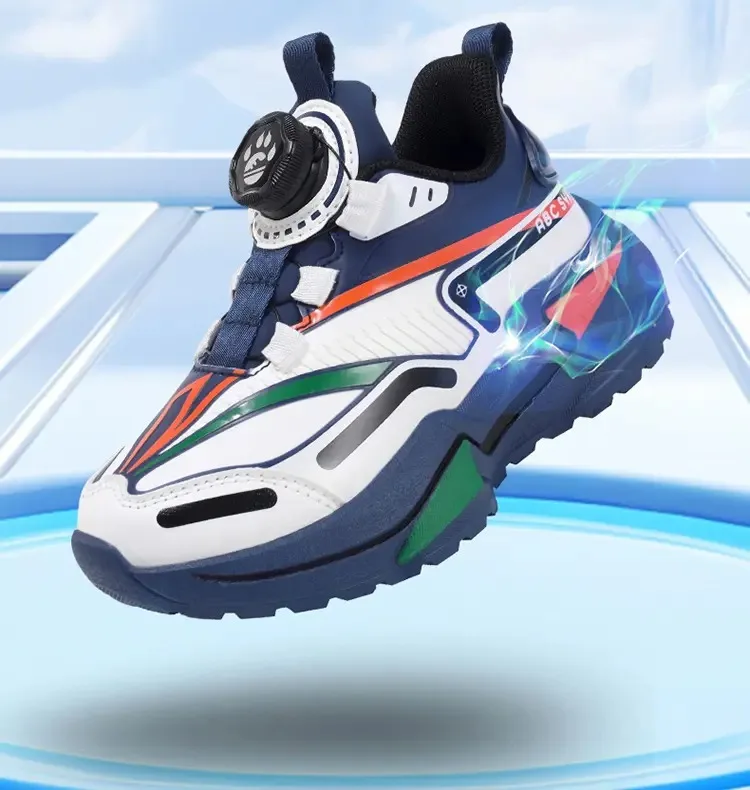 Nuevas zapatillas de deporte para niños, zapatos deportivos suaves de cuero Pu a la moda para niños, zapatos deportivos de lujo para exteriores, antideslizantes, para correr en la escuela, baloncesto para niños