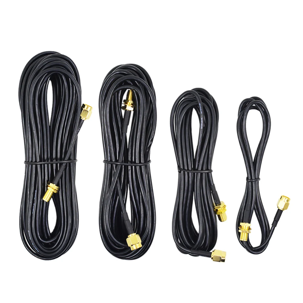 MAYTO RG174 RP-SMA Extension Cable Male to Female Feeder Wire for Coaxial WiFi WLAN Network Card Router Antenna 5-10M