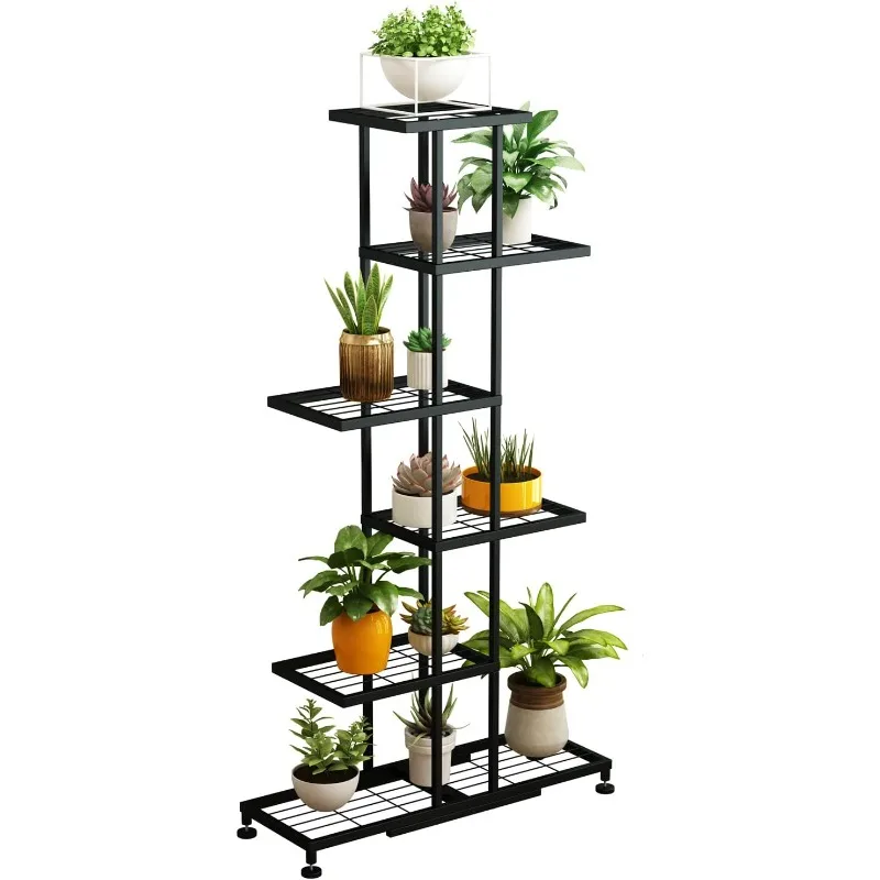 

Metal Plant Stand, 6 Tier 12 Potted, Upgrade Multiple Plant Rack Shelf Organizer, Indoor Planter Display Shelving Unit