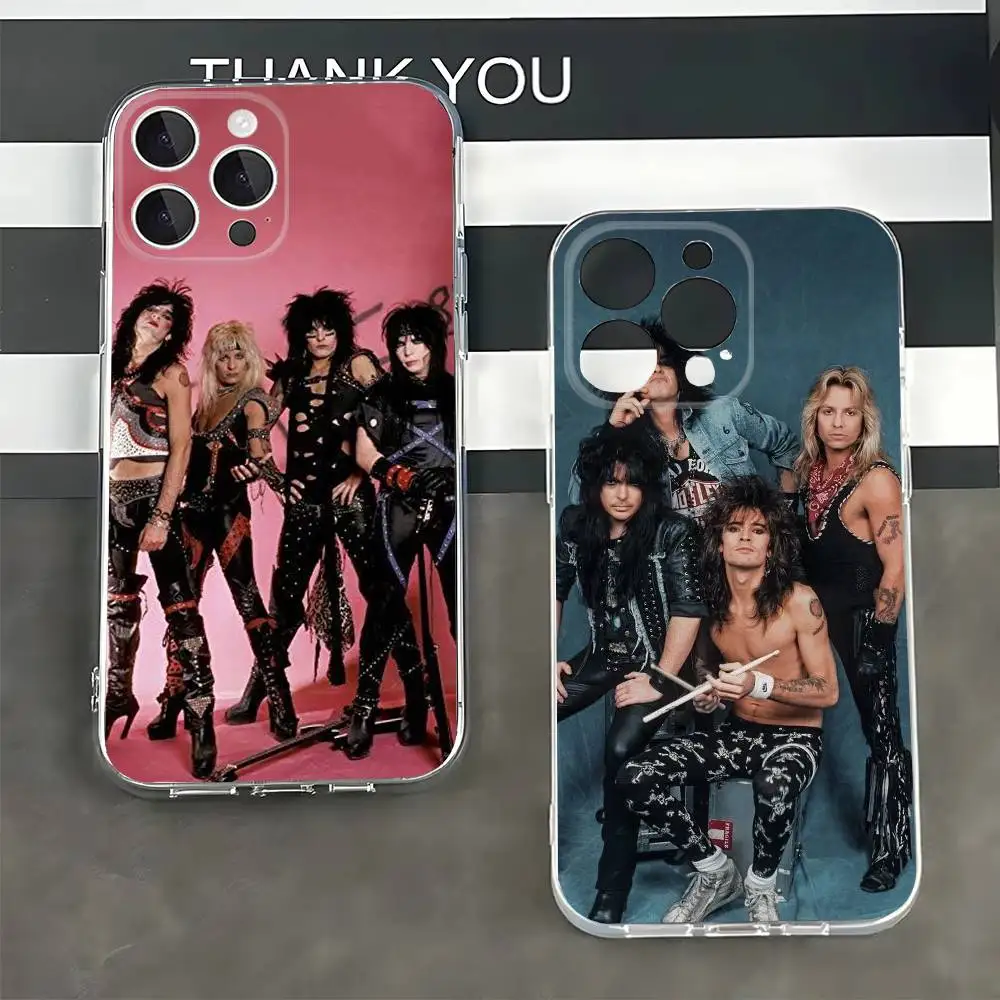 Band M-Motley C-Crue Phone Case For iphone 17 16 15 11 12 13 14 Pro Max 7 8 Plus X Xr Xs Max SE 12mini Transparent Cover