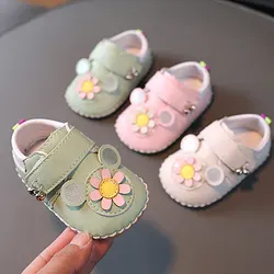 Chaussures de Printemps en Cuir Souple pour Bébé Fille, Antidérapantes, Décontractées, Plates, Habillées, de Princesse, pour Premiers Pas, Mignonnes Fleurs, pour Enfants, 2023