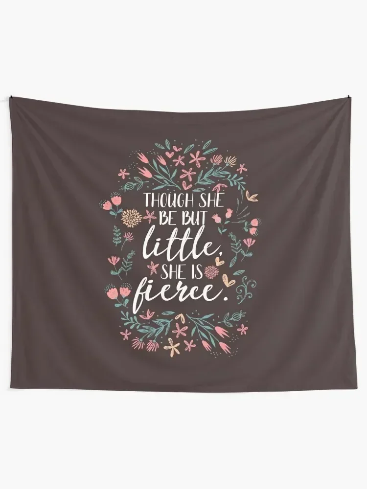 Though She Be But Little She Is Fierce Girl's Stuff Tapestry Home Decorating Room Decoration Korean Style Tapestry