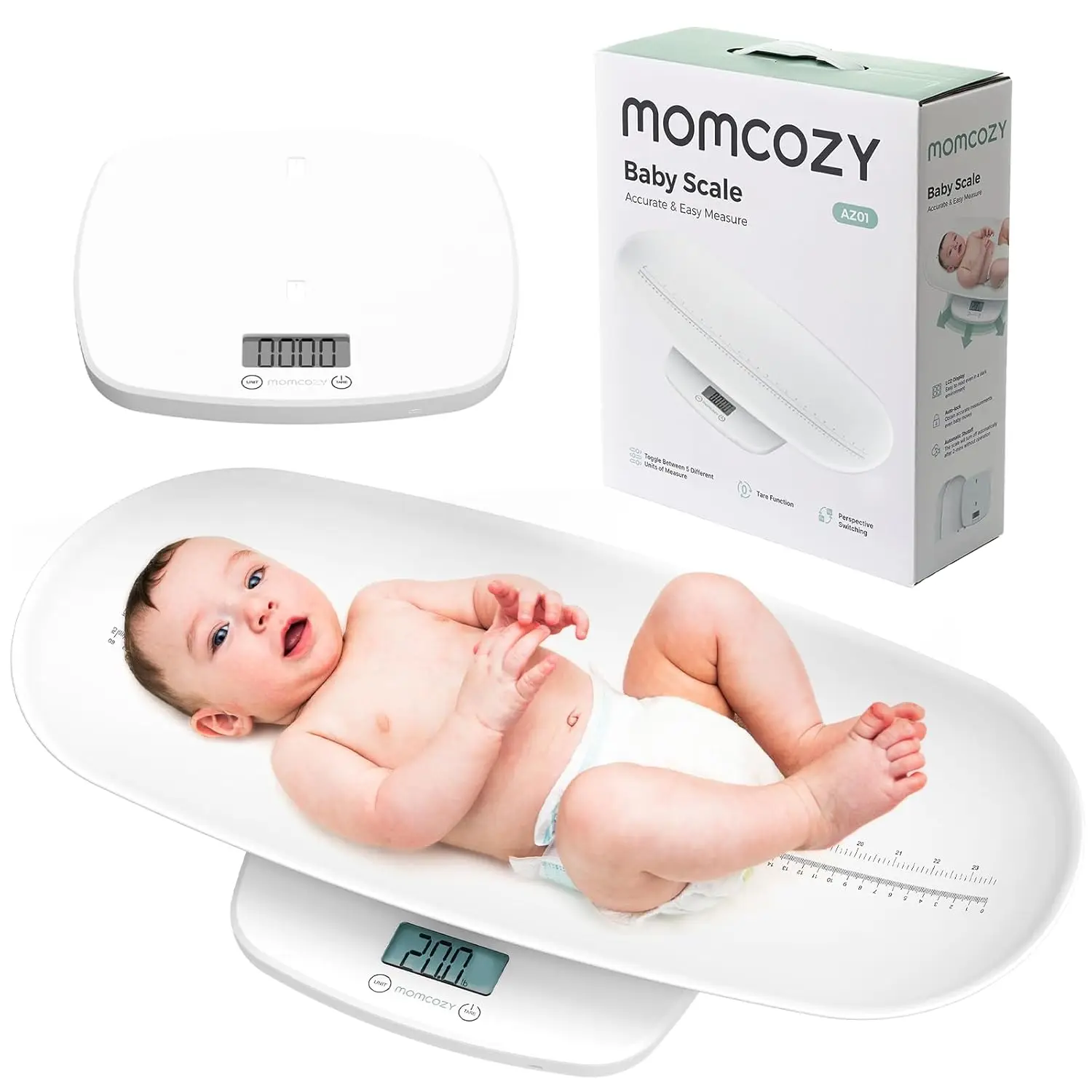 

Digital Baby Scale with Height Measurement, Multi-Function for Infants, Adults & Pets, Auto-Off LED Screen