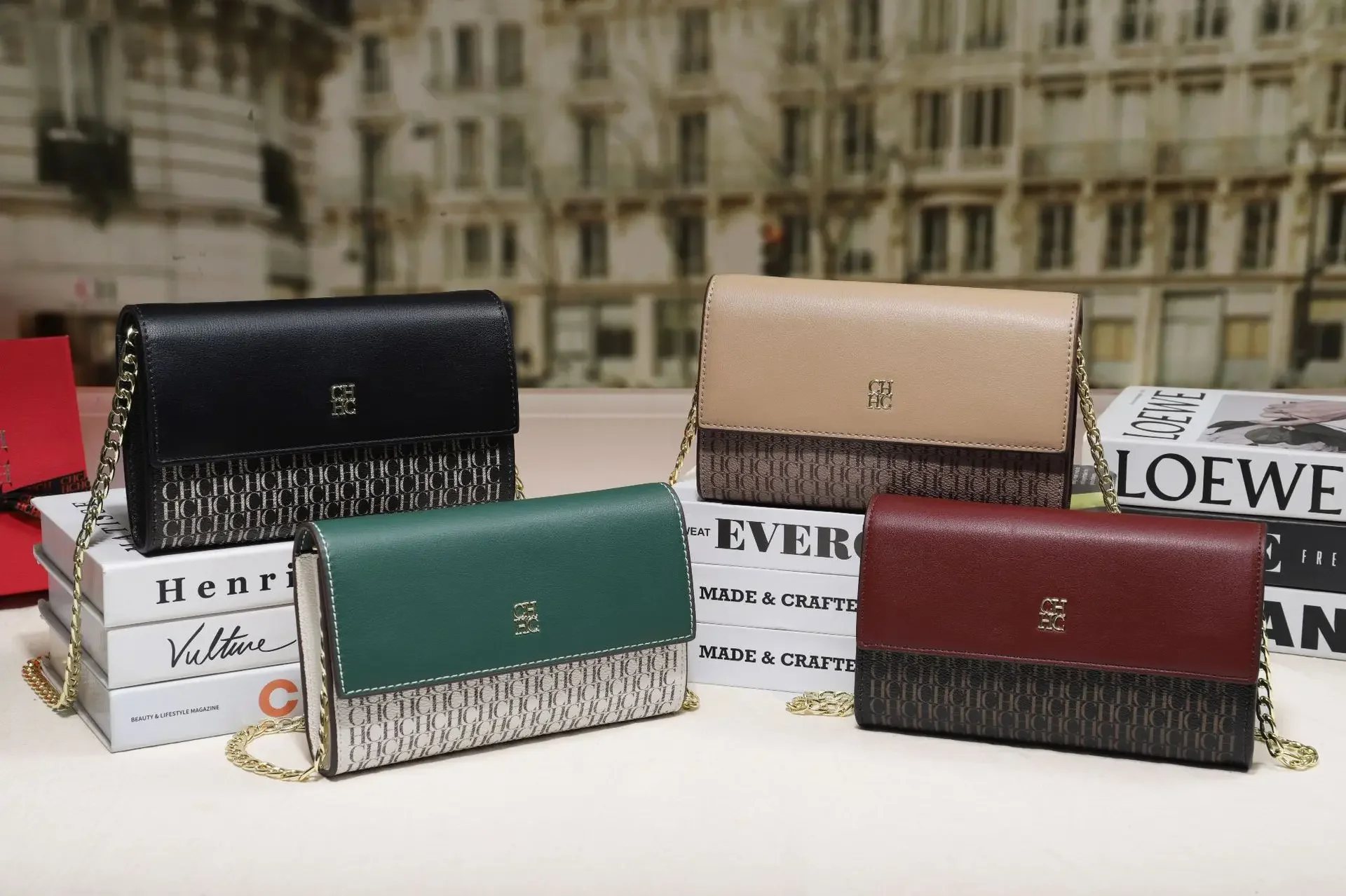 حقيبة يد كلاسيكية أنيقة من الجلد للنساء بتصميم كلاسيكي من باريس، محفظة كروس ذات سعة كبيرة للمتسوقين