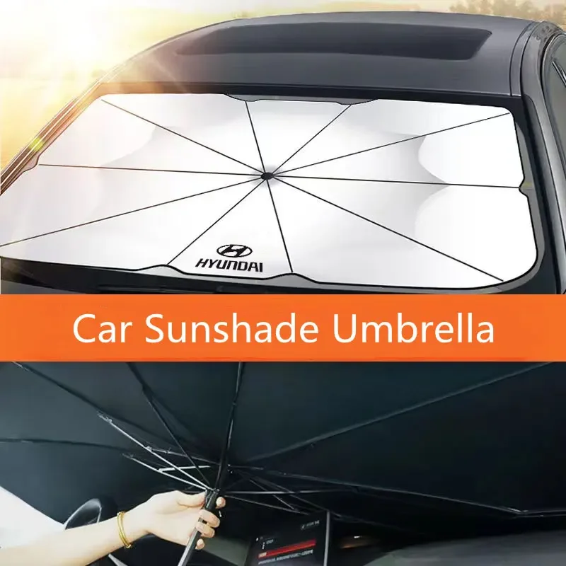 

Car Sunshade Summer Sun Windshield Protection Parasol For hyundai i10 i20 i30 i40 ix35 N line Kona Santafe Sonata Accessories