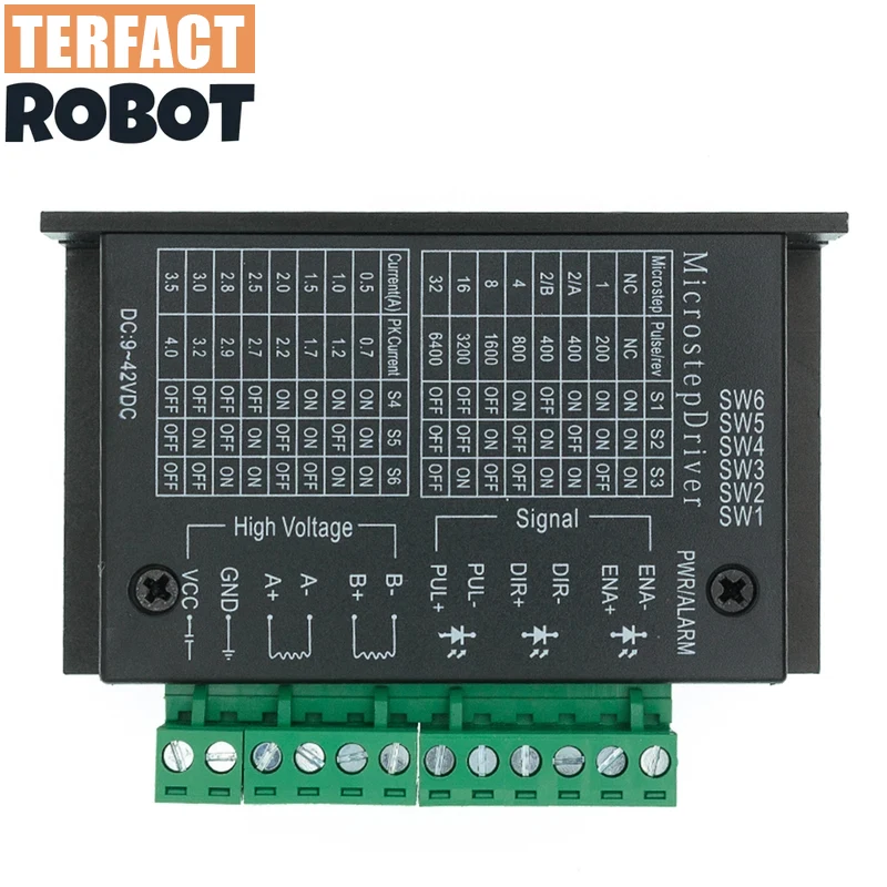 TENSTAR ROBOT Stepper Motor Driver TB6600 23 Nema 34 42/57/86 Nema17 4A DC9-40V 1 Axis Stepping Motor CNC Engraving Machine