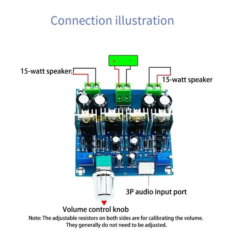 LX0B Class A 2 Channel Digital Power Amplifier Board 15W+15W TIP41C TIP42C Amplifier