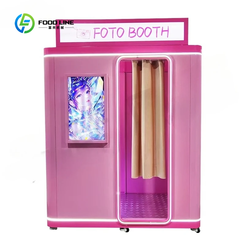 Customized Indoor Shopping Mall Enclosed Fast Print Digital Photo Booth HD Beauty Camera Photo Booth