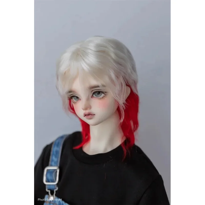 BJD/SD شعر مستعار لدمية اللعب 1/3 1/4 بنات بنين لينة الموهير الحرير رمادي الذئب الذيل وسيم متعدد الألوان مجعد الشعر الهدايا إكسسوارات دمي