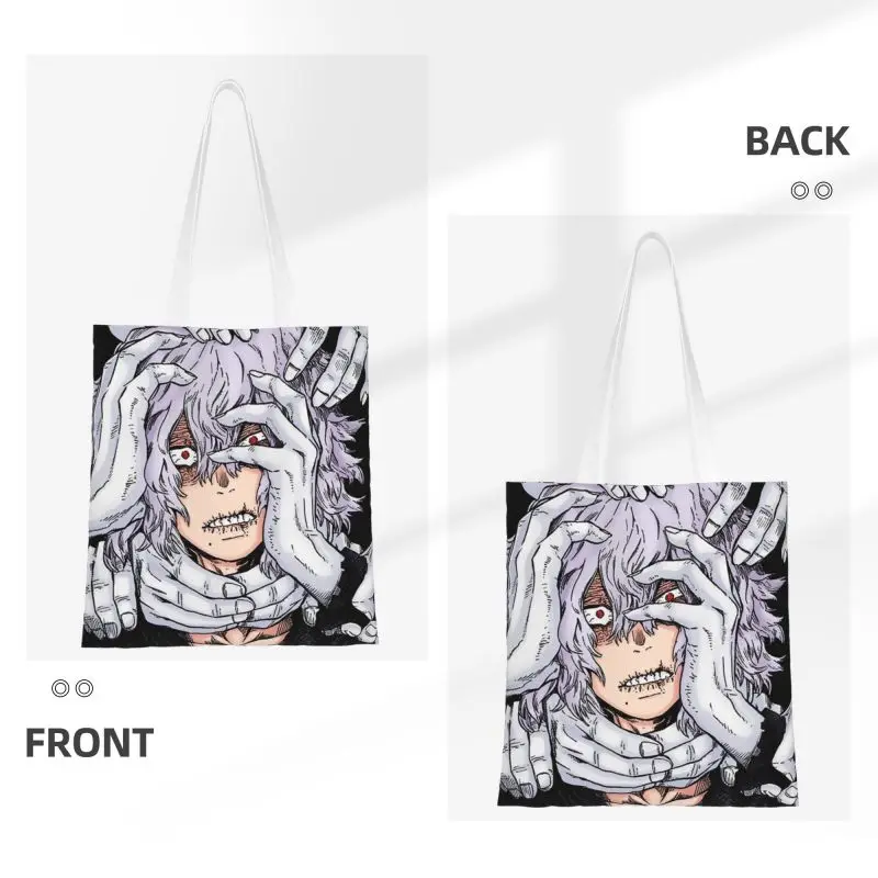 Recycling Tomura Shigaraki Shopping Bag Women Canvas Shoulder Tote Bag Durable My Hero Academia Manga Grocery Shopper Bags