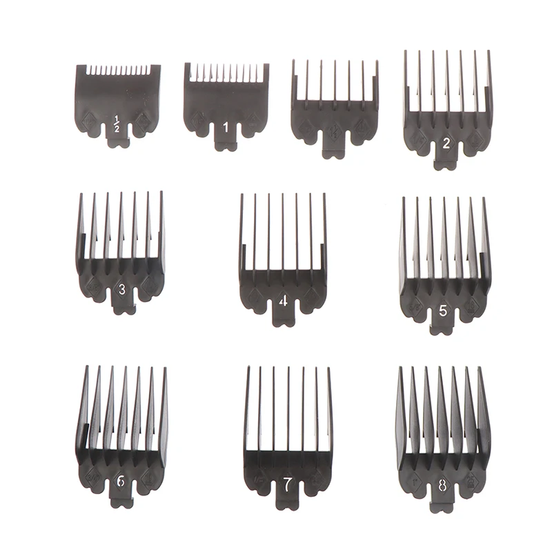 10 Stuks Abs Tondeuse Kammen Geleider Kit Haar Trimmer Beschermers 1.5-25Mm Salon Gereedschap