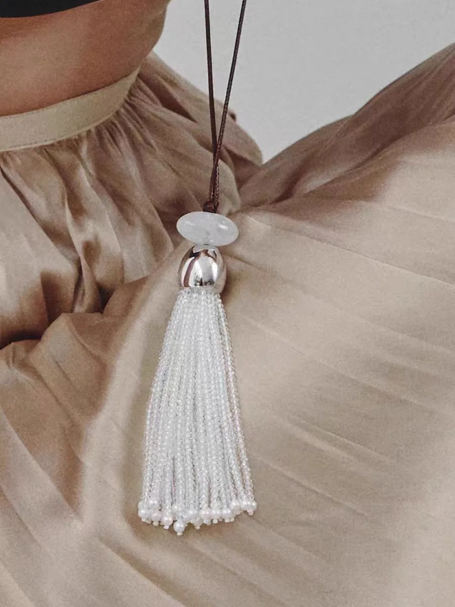 

2026 New Fashion Classic European and American Luxury Tassel Crystal Necklace Sweater Chain Fashion Banquet Premium Gift