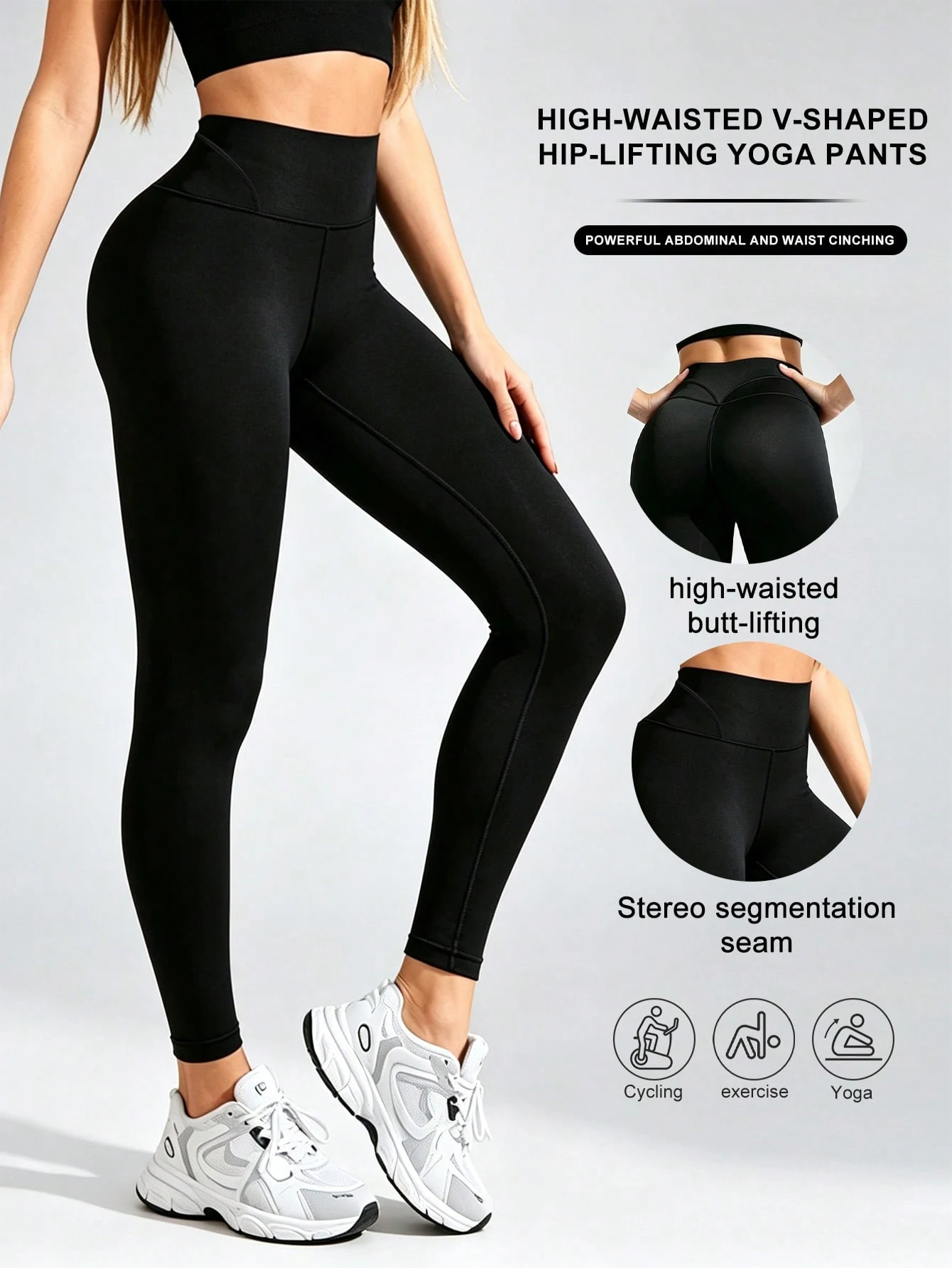 High Waisted Booty Lifting Leggings, Women Fitness Running Yoga Leggings Pants Energy Gym Tight Leggings Casual Workout Leggings