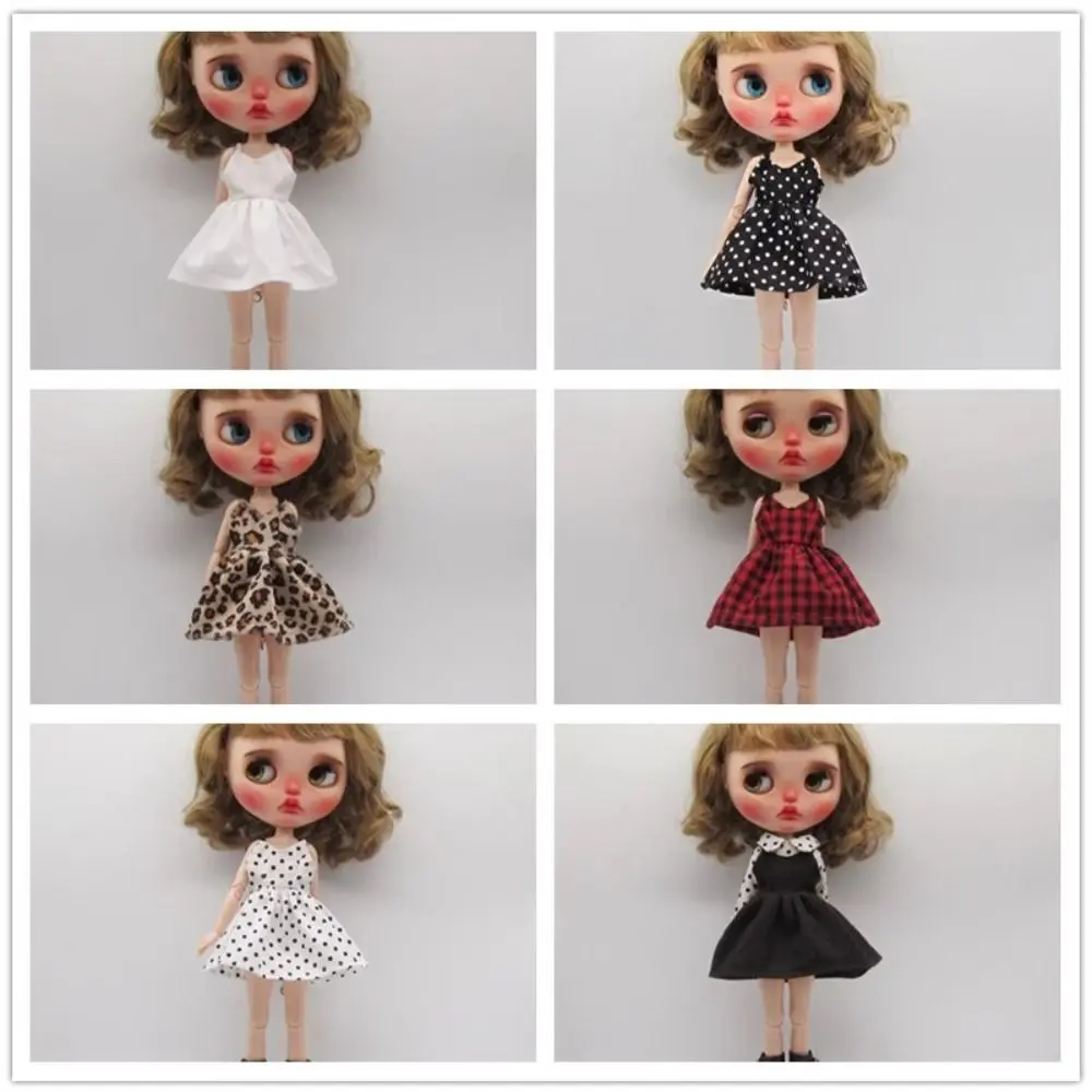 

Fashion Doll Strap Dress Mini DIY Accessories Princess V-neck Dress Cute Dolls Skirt for azone ob22/24/27 Dolls For blythe Dolls
