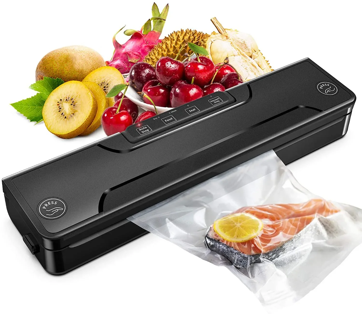 Automatic Food Vacuum Sealer with Bag Powerful Packaging Machine Dry / Wet / Soft / Powder Food Preservation Vacuum Machine