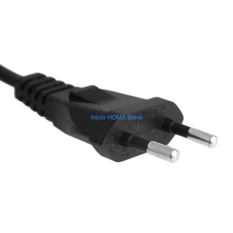A5YD Short C7 To EU European 2-Pin Plug Power Cable Cord 5ft 2 Prong Power Cord